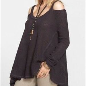 Free people waffle knit sweater